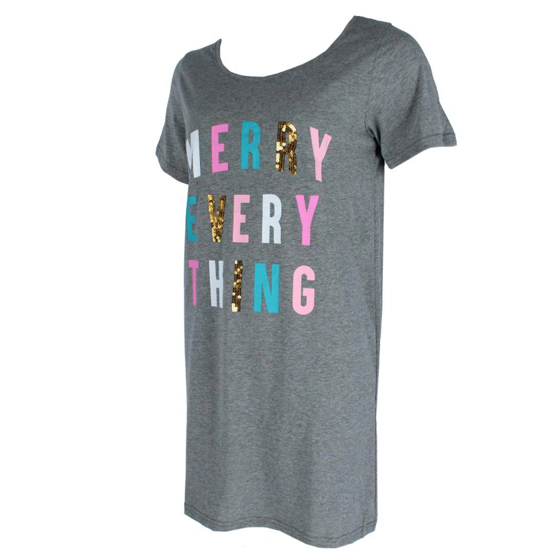 Not a Morning Person Women's Merry Everything Short Sleeve Night Shirt