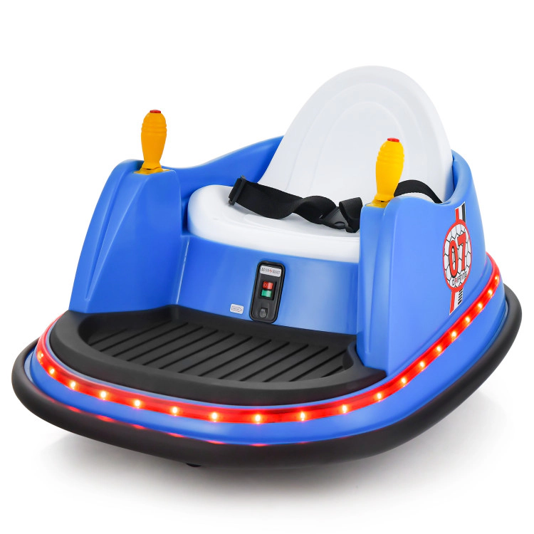 Hivvago 12V Electric Kids Ride On Bumper Car with Flashing Lights for Toddlers