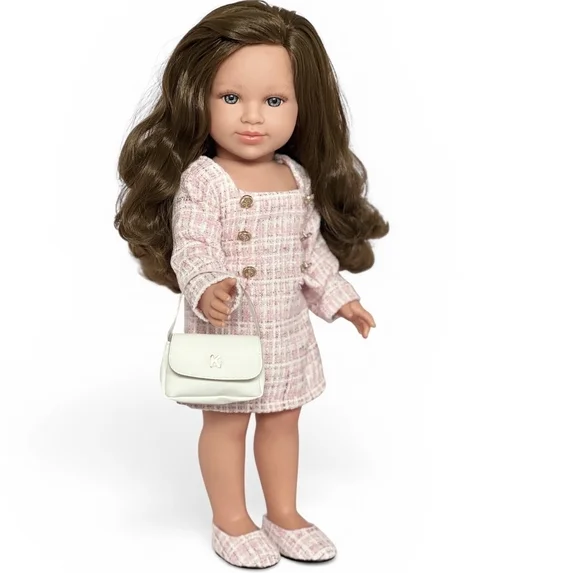 MBD® 18 Inch Doll Clothes- Tweed Dress with Shoes and Purse fits 18 Inch Kennedy and Friends Dolls