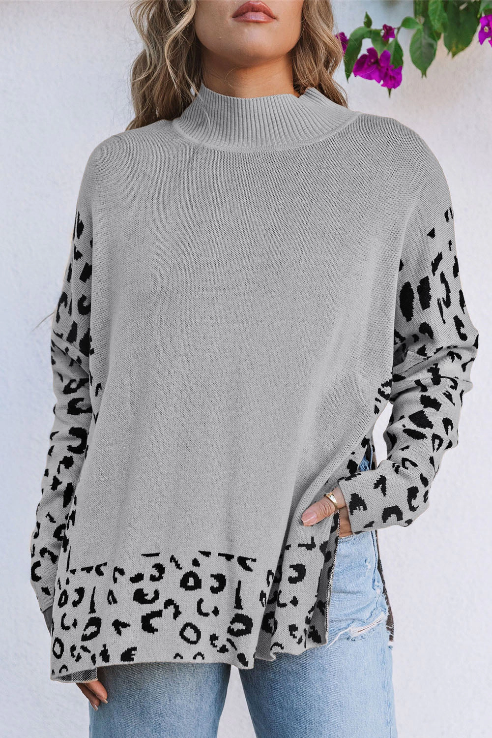 Threaded Pear Women's Isabella Side Slit Oversized Sweater