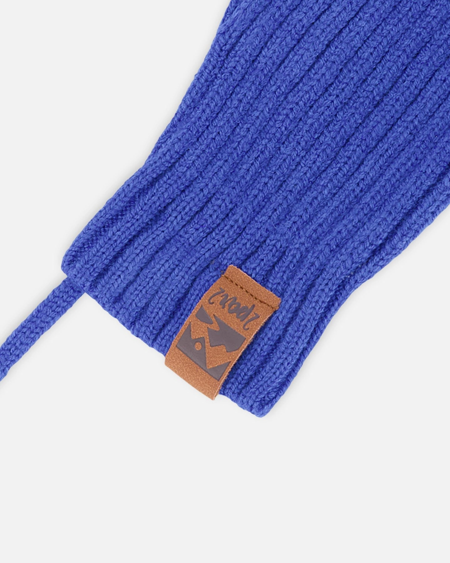Deux par Deux Boys Ribbed Knit Mittens 18-24m with Cord