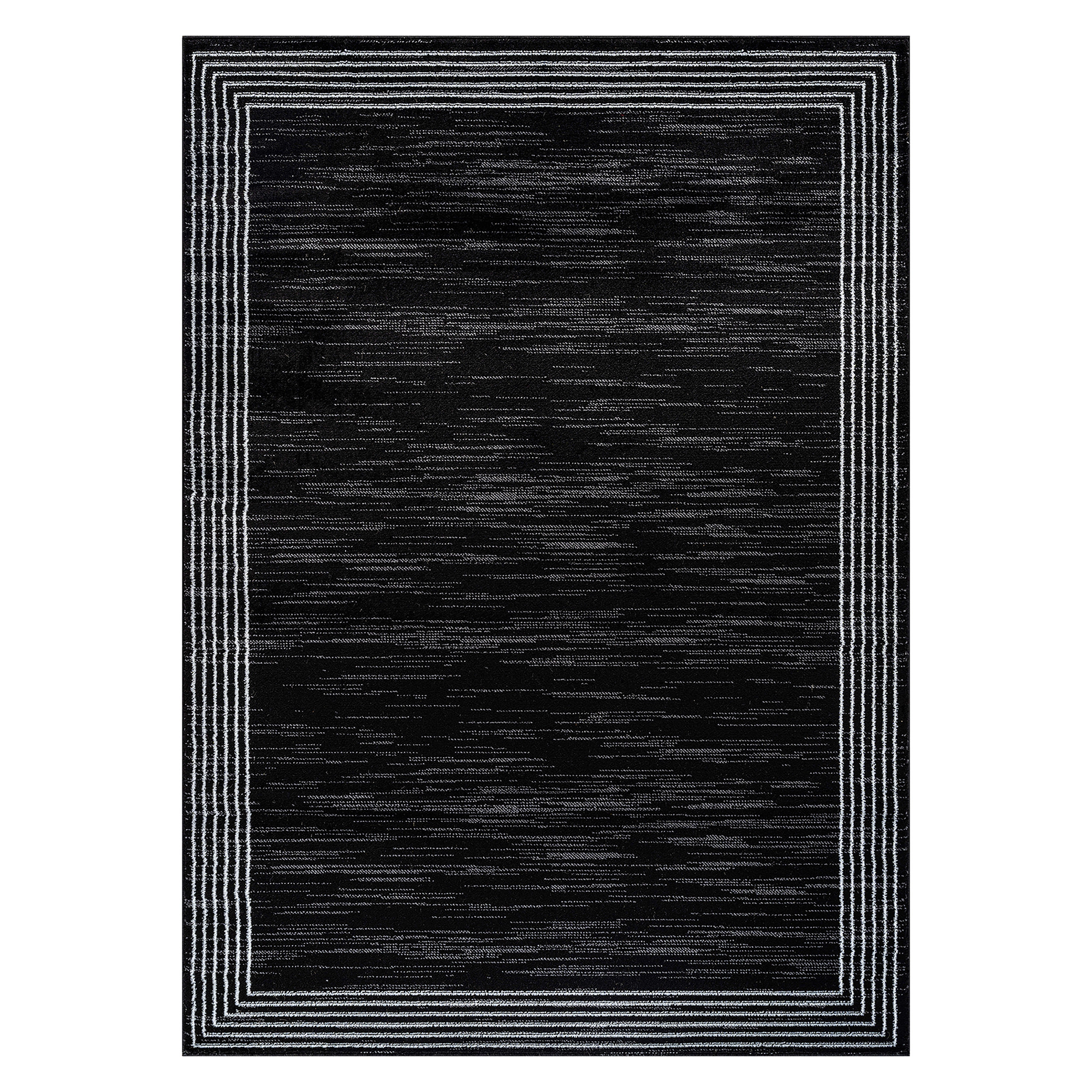 World Rug Gallery Modern Geometric Border Indoor Area Rug, Polypropylene with Jute Backing for Living Room Bedroom