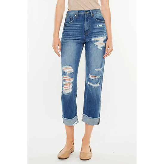 KanCan Women's Essentials High Rise Straight Leg Jeans Eloise