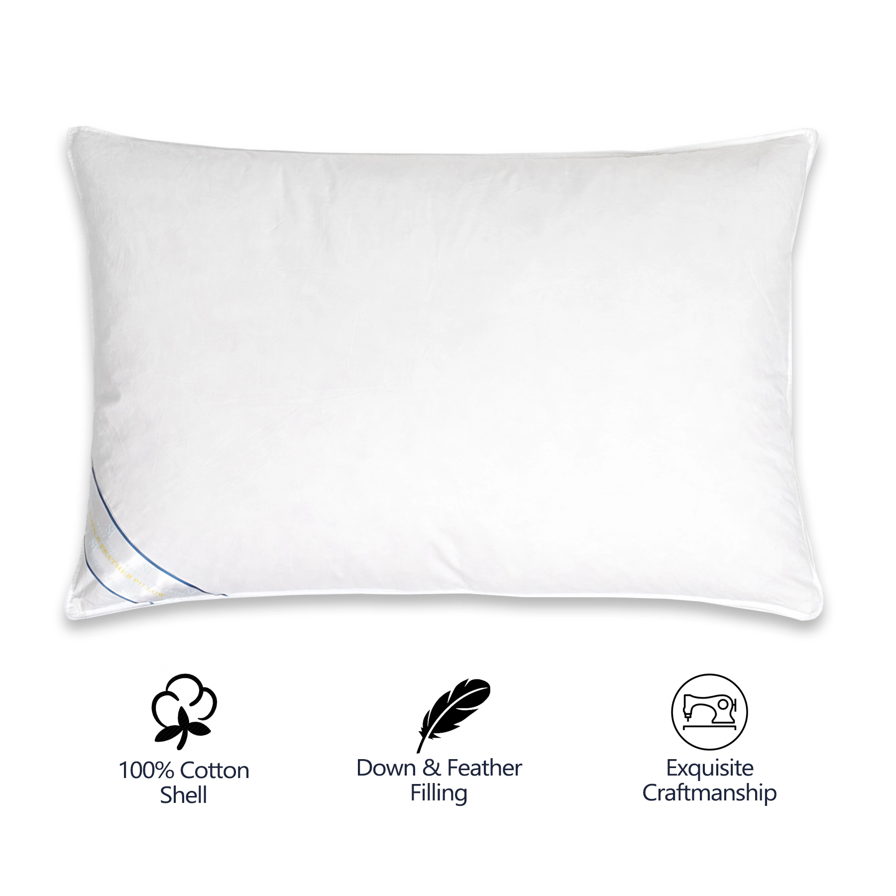 Sweet Home Collection Down & Feather Bed Pillows 2 Pack