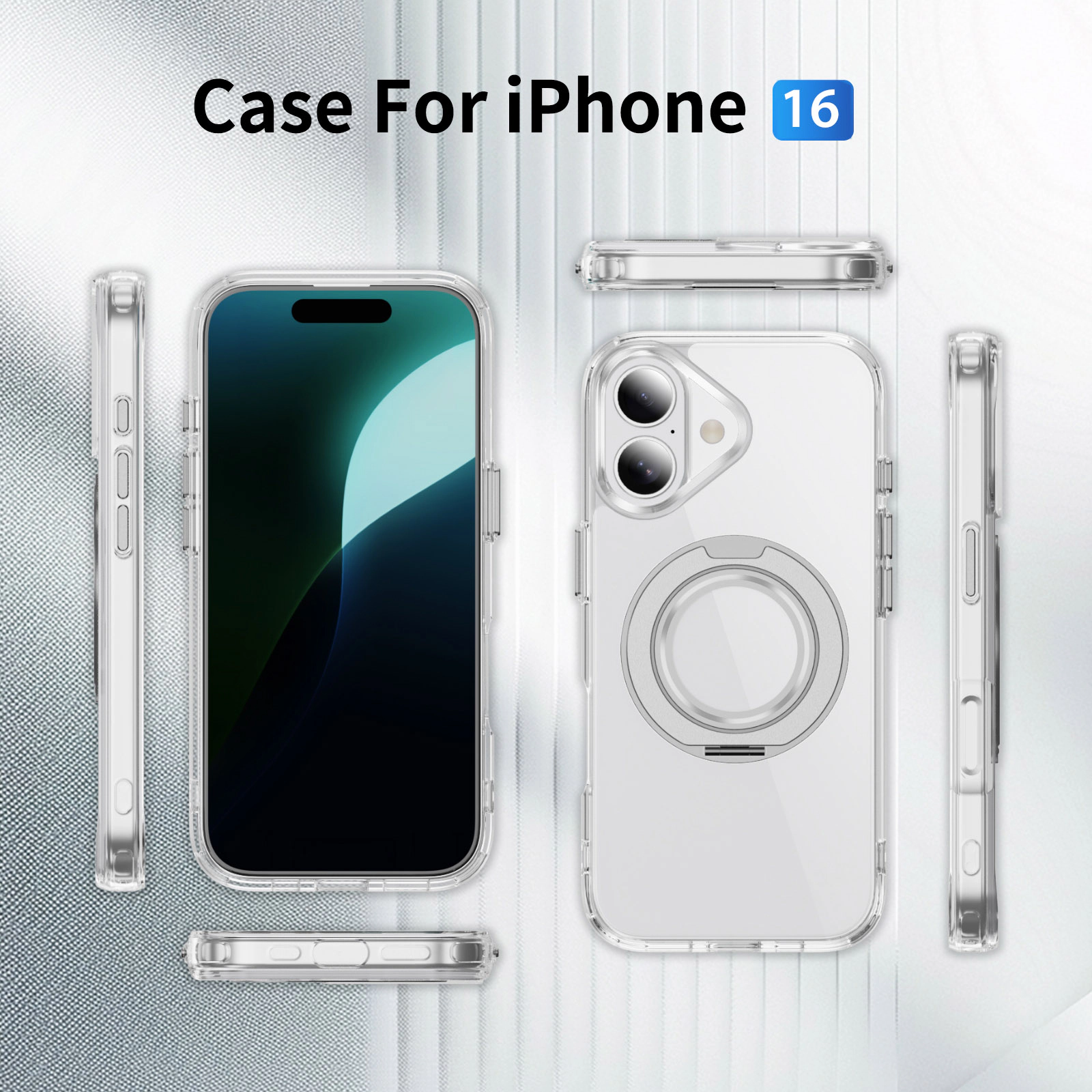 Alpha Digital Made for iPhone Series, Magnetic Ring Stand, Shockproof