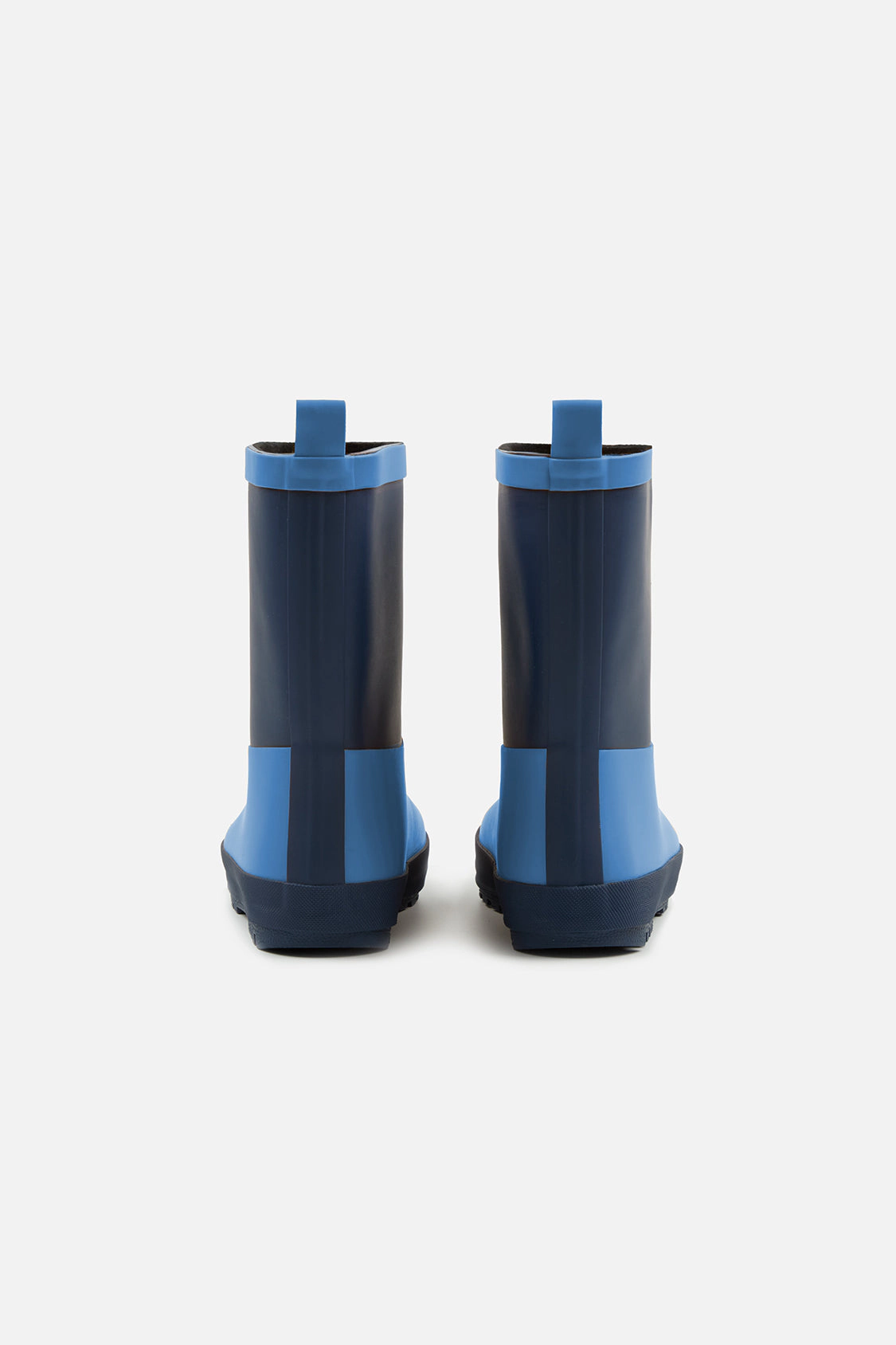 Deux par Boys Two-Tone Treaded Pull-On Rain Boots