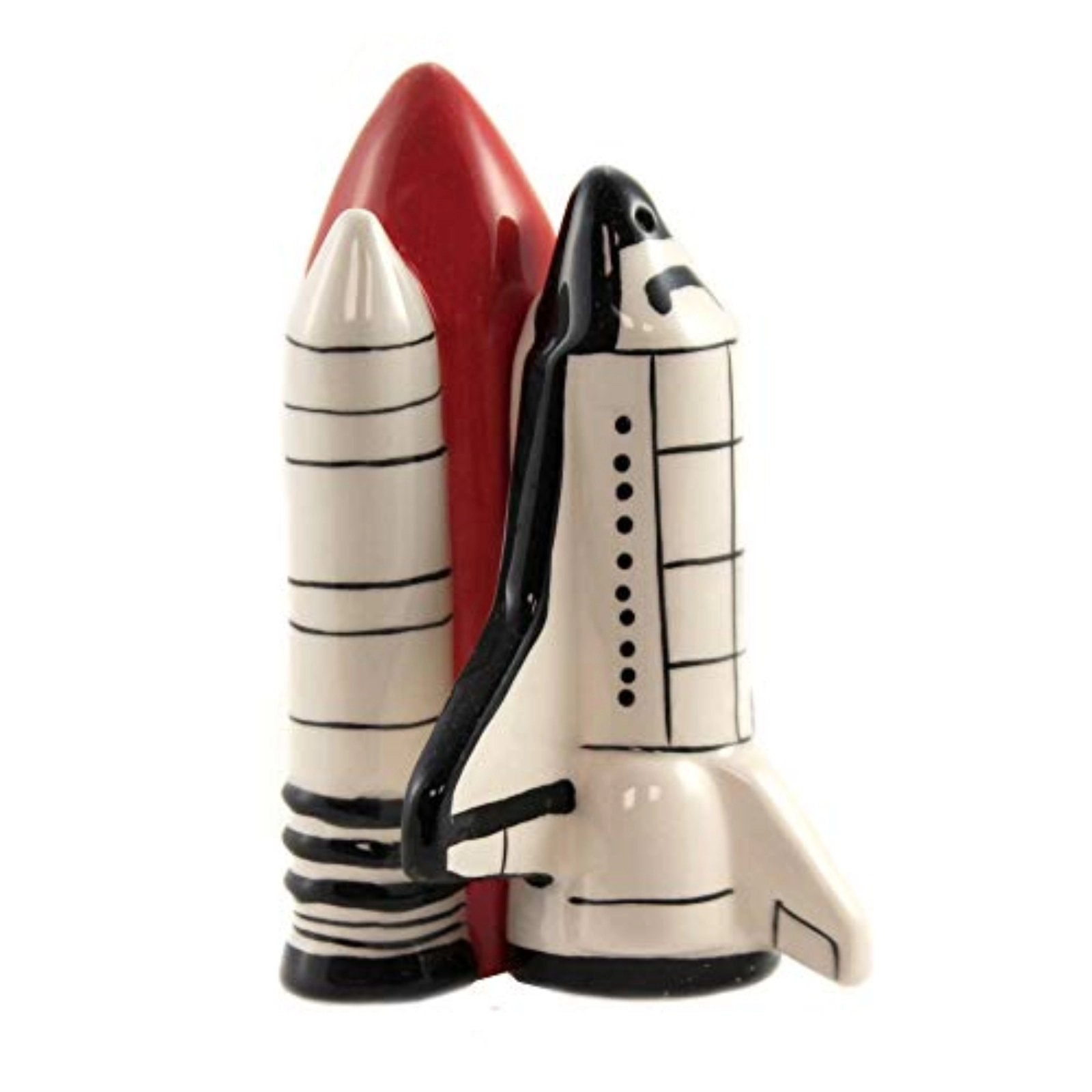 Pacific Giftware Space Shuttle Attractives Ceramic Magnetic Salt Pepper Shaker