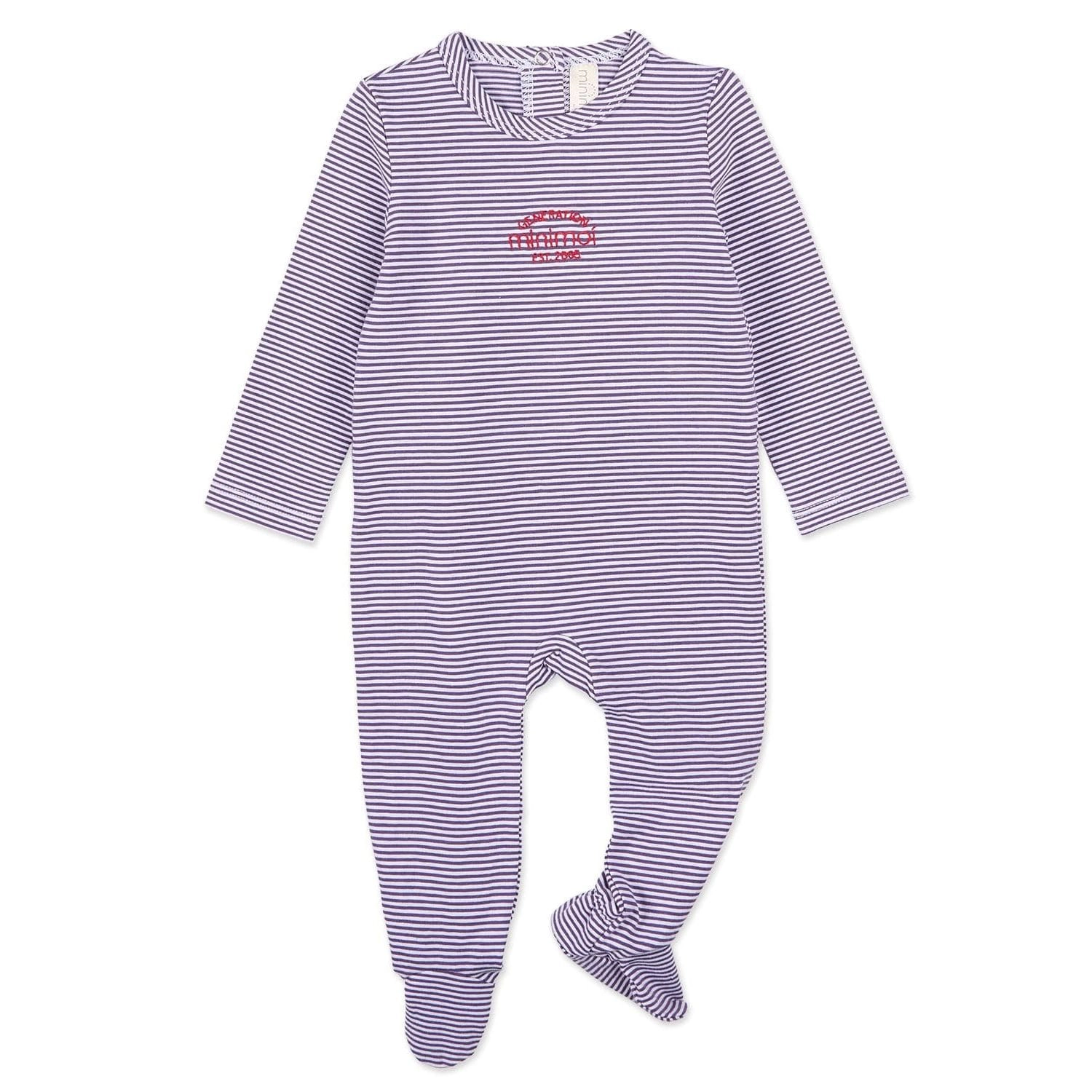 MeMoi Baby and Toddler "Generation MiniMoi" Stretchy Mini-Striped Cotton-Rich Footie