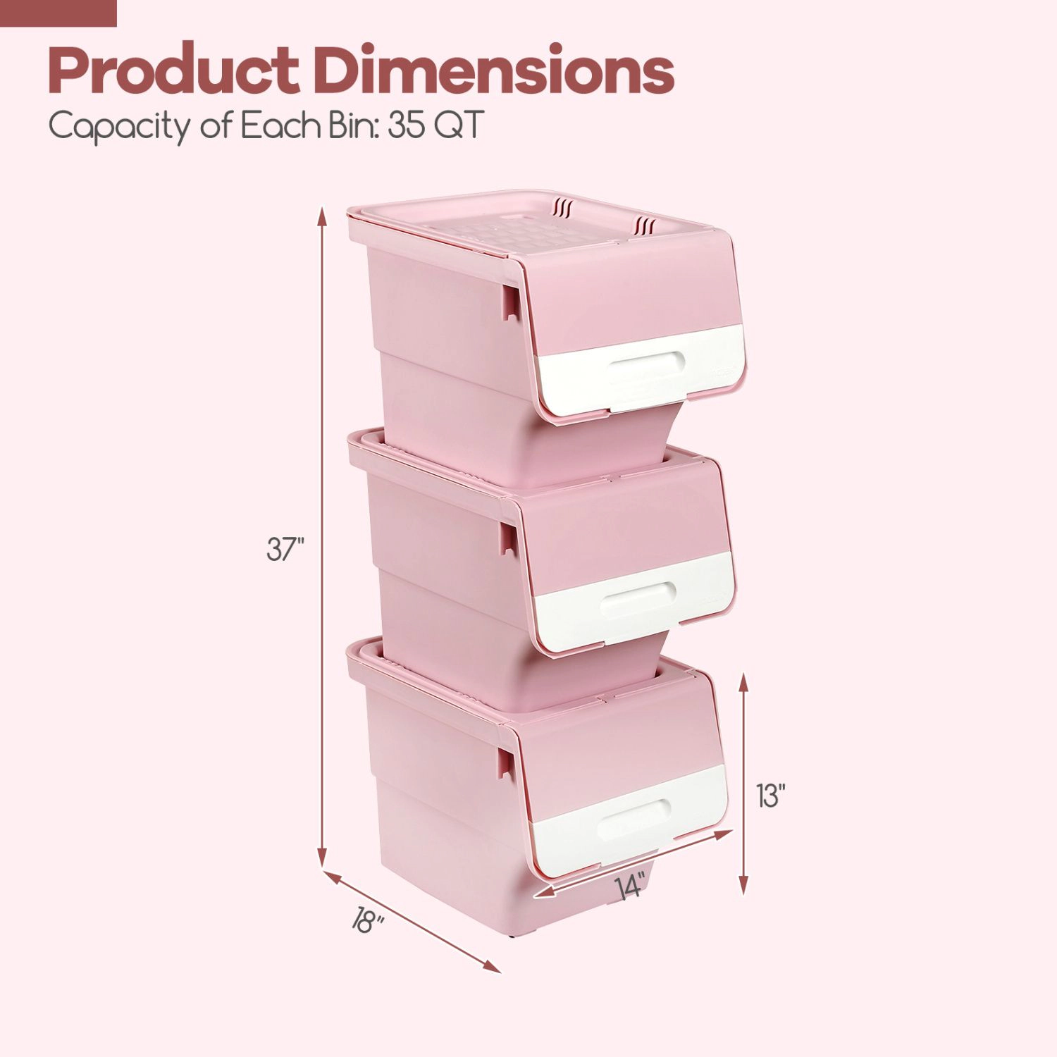 SlickBlue 3-Piece Rolling Plastic Storage Box Organizer Set