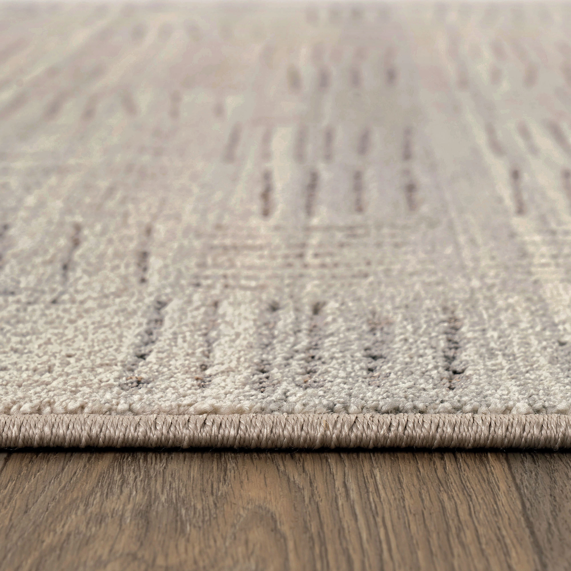 World Rug Gallery Textured High-Low Indoor Area Rug, Neutral Sandstone Design, Jute Backing, Living
