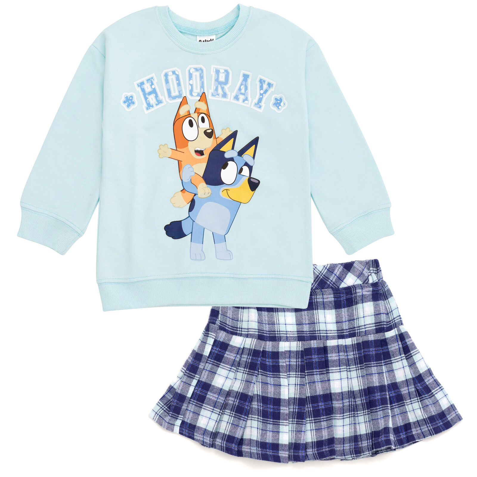 Bluey Girls' Fleece Sweatshirt and Pleated Skirt Set