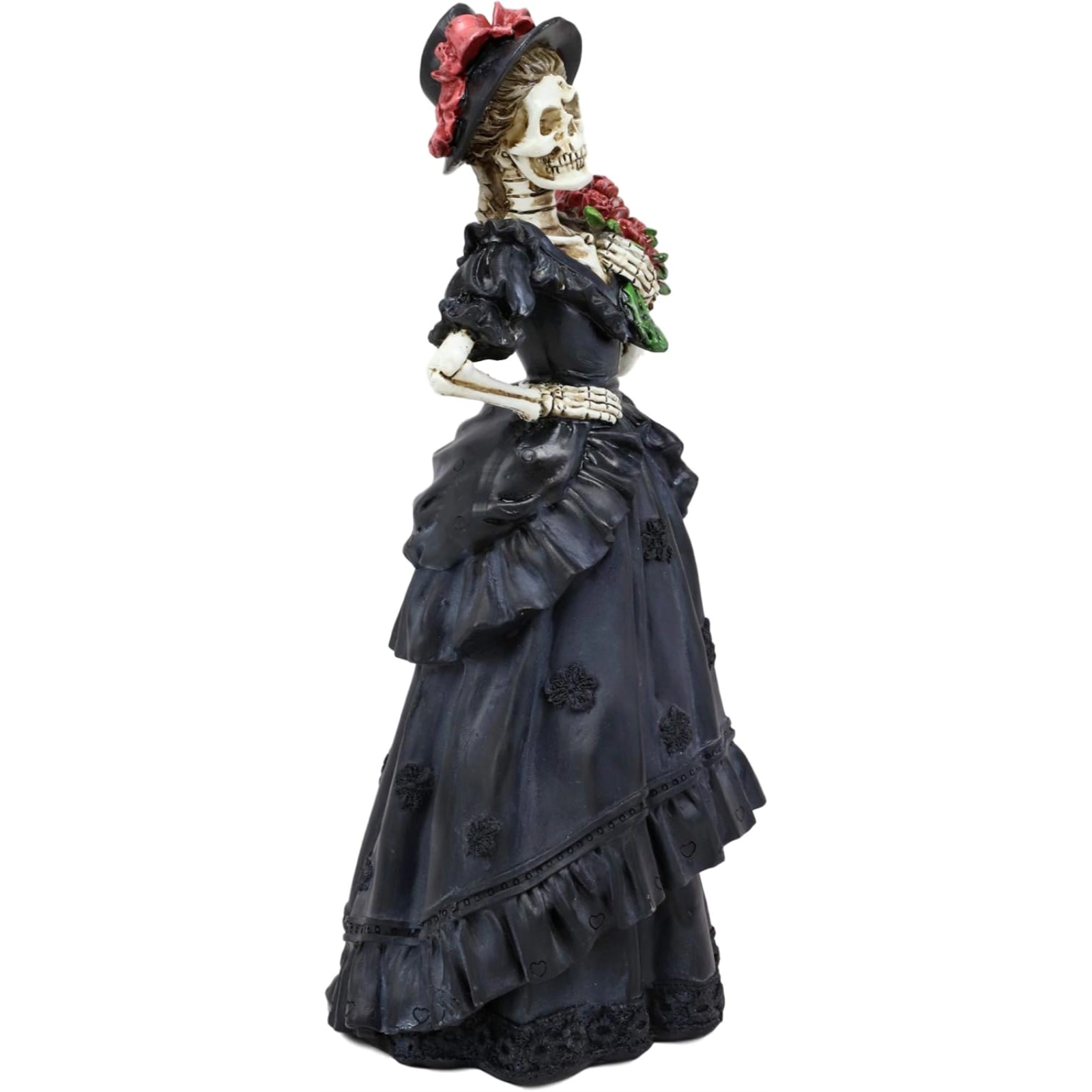 Pacific Giftware Day of The Dead Lady Bride with Renaissance Black Steampunk Figurine 12.5 inch