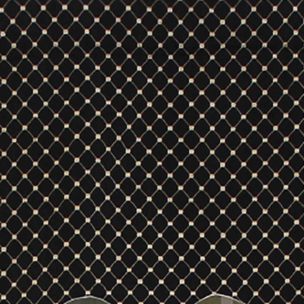 RLF Home 100% Cotton Passat Regal Valance Dotted Diamond Lined Fabric Rod Pocket 50" x 17" Black