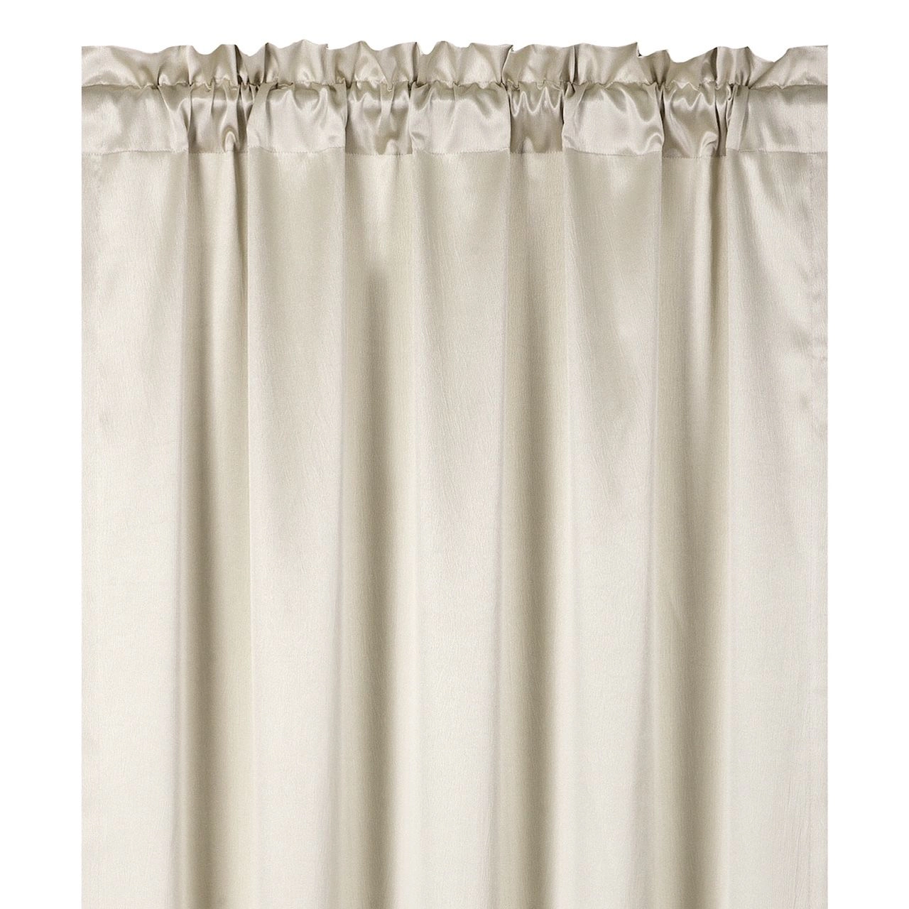 Kate Aurora 1 Piece Beige Regency Lux Rod Pocket Semi Sheer Window Curtain Panel - 84 in. Long