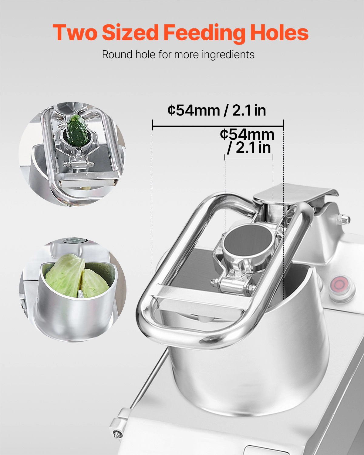 HONGGE Food Processor & Vegetable Chopper Food-Grade Stainless Steel Food Processor Chopper with for Vegetables Fruit
