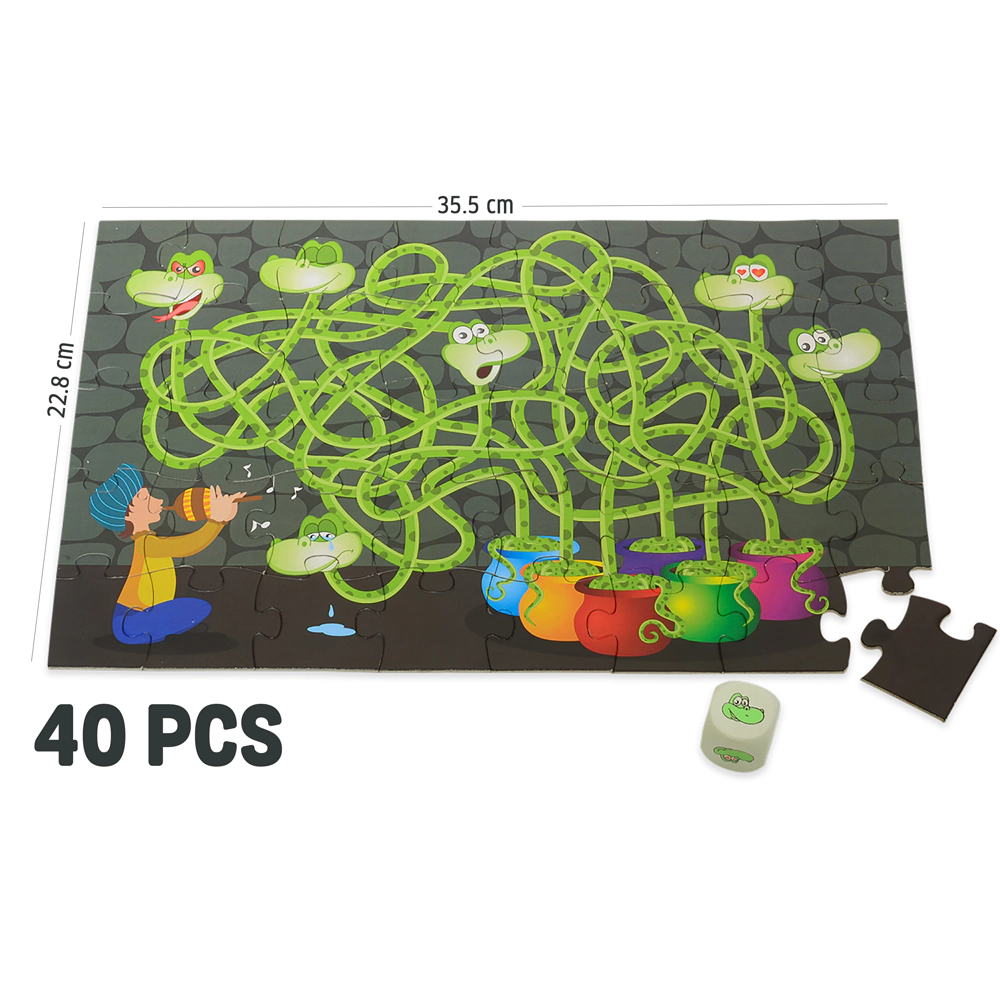 Chalk & Chuckles Moody Snakes Game & Puzzle -40 pieces
