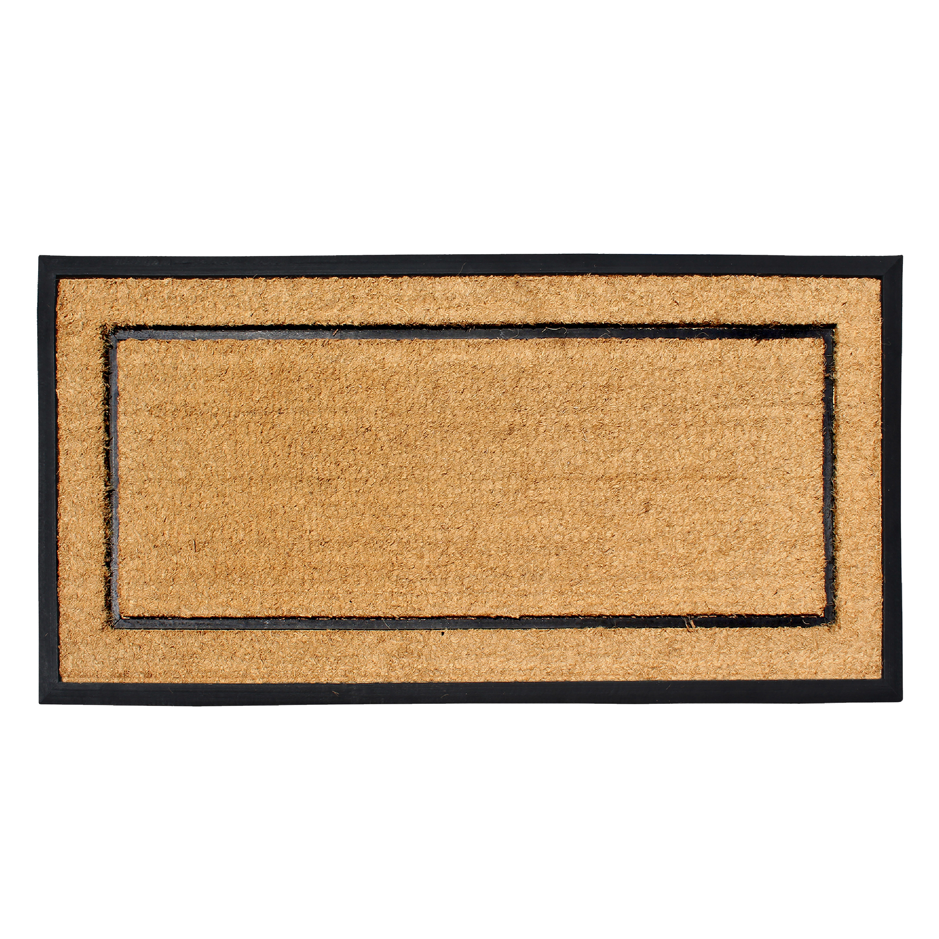 A1HC Coir and Rubber Door Mat 30x60 Inches Anti-Shed Fade-Resistant Heavy Duty Picture Frame Black