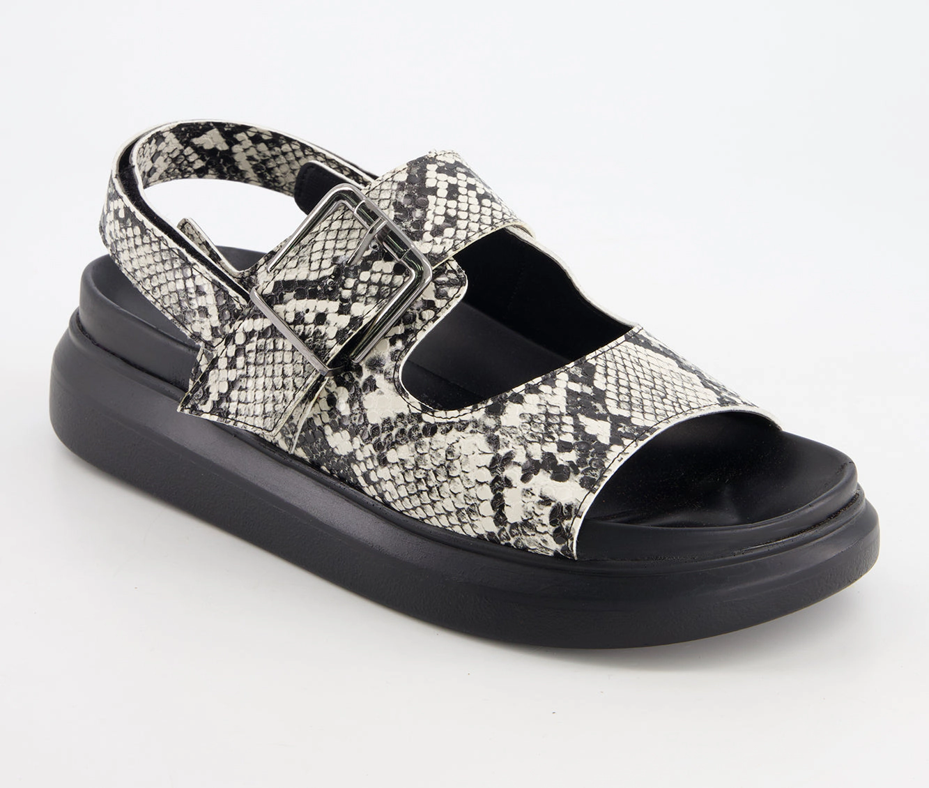 Andrea Womens Footbed Sandals With Hook And Loop Slingback