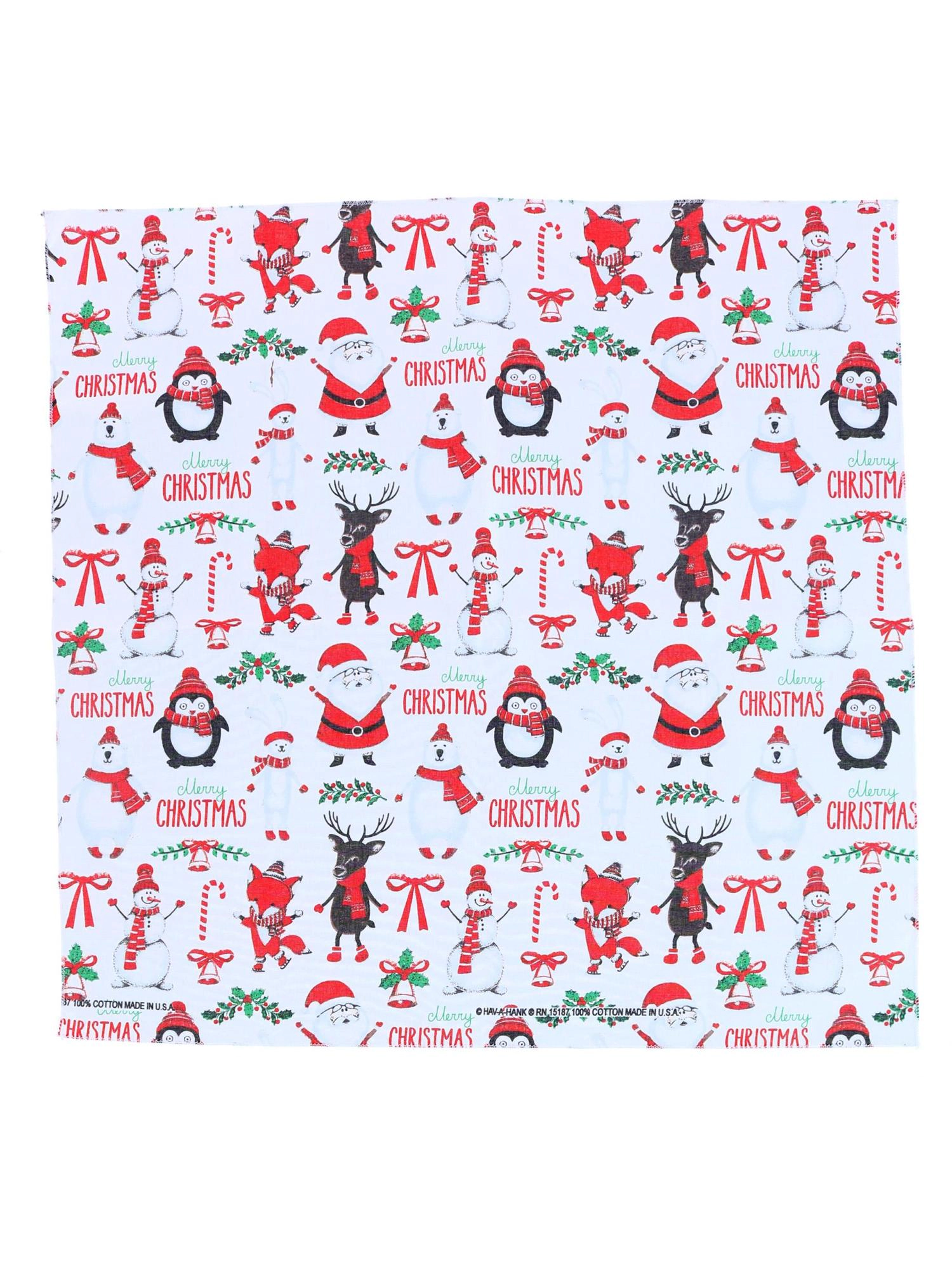 CTM® Cotton Winter Wonderland Christmas Holiday Bandana