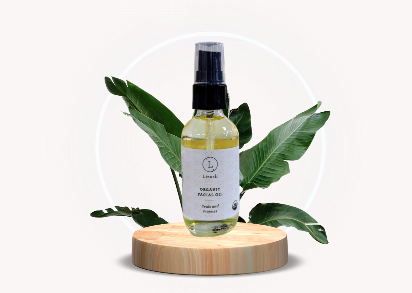 Lizush Organic Facial Oil - 2 fl oz, Seals and Protects