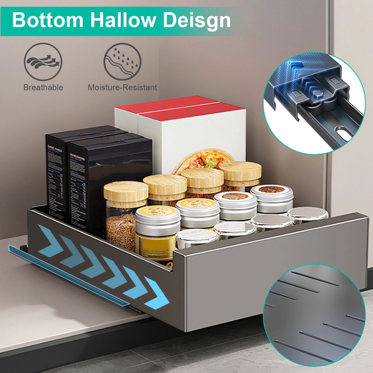 GBruno Carbon Steel Pull-Out Cabinet Organizer