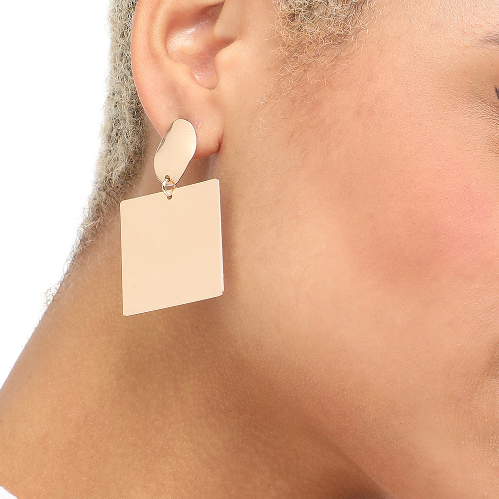 SOHI Women's Square Drop Earrings