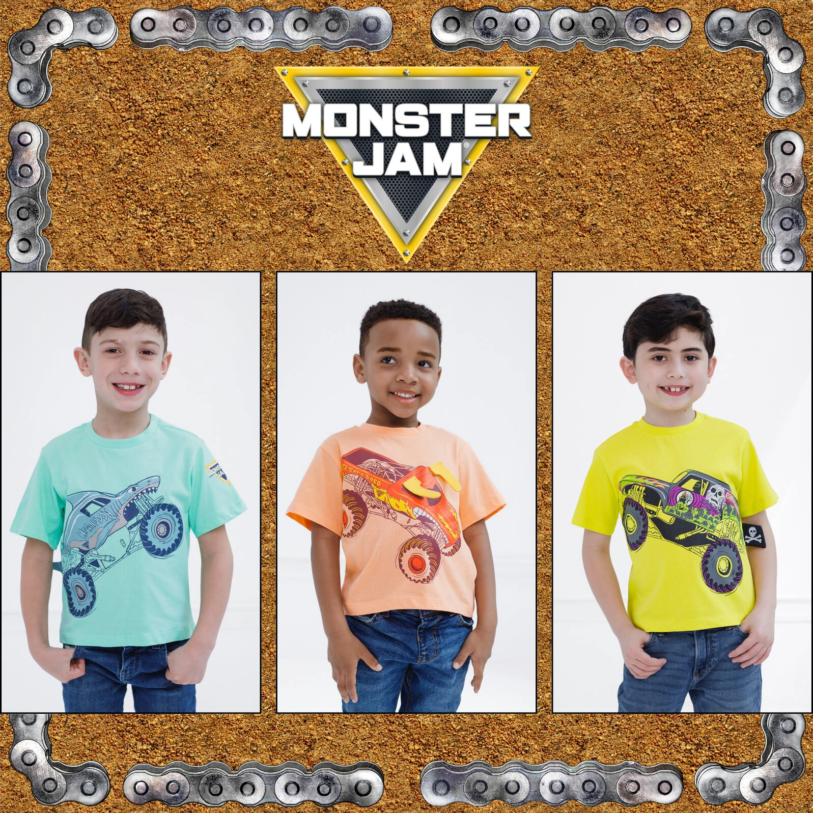 Monster Jam 3D Novelty Short Sleeve T-Shirt