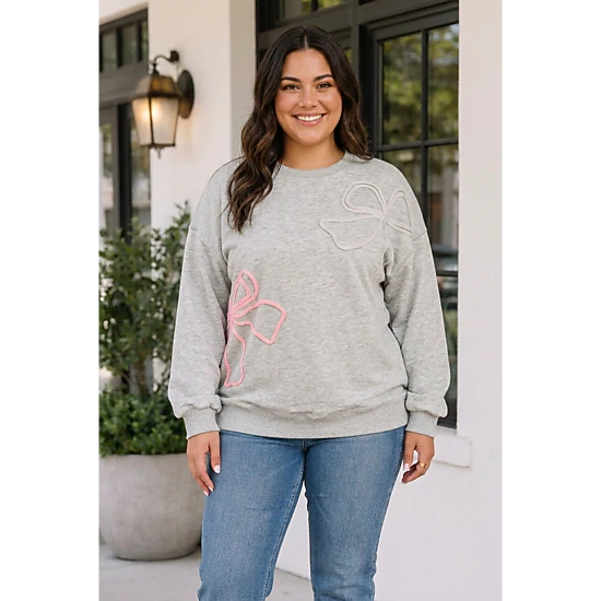 Threaded Pear Yuliana Drop Shoulder PLUS Sweatshirt