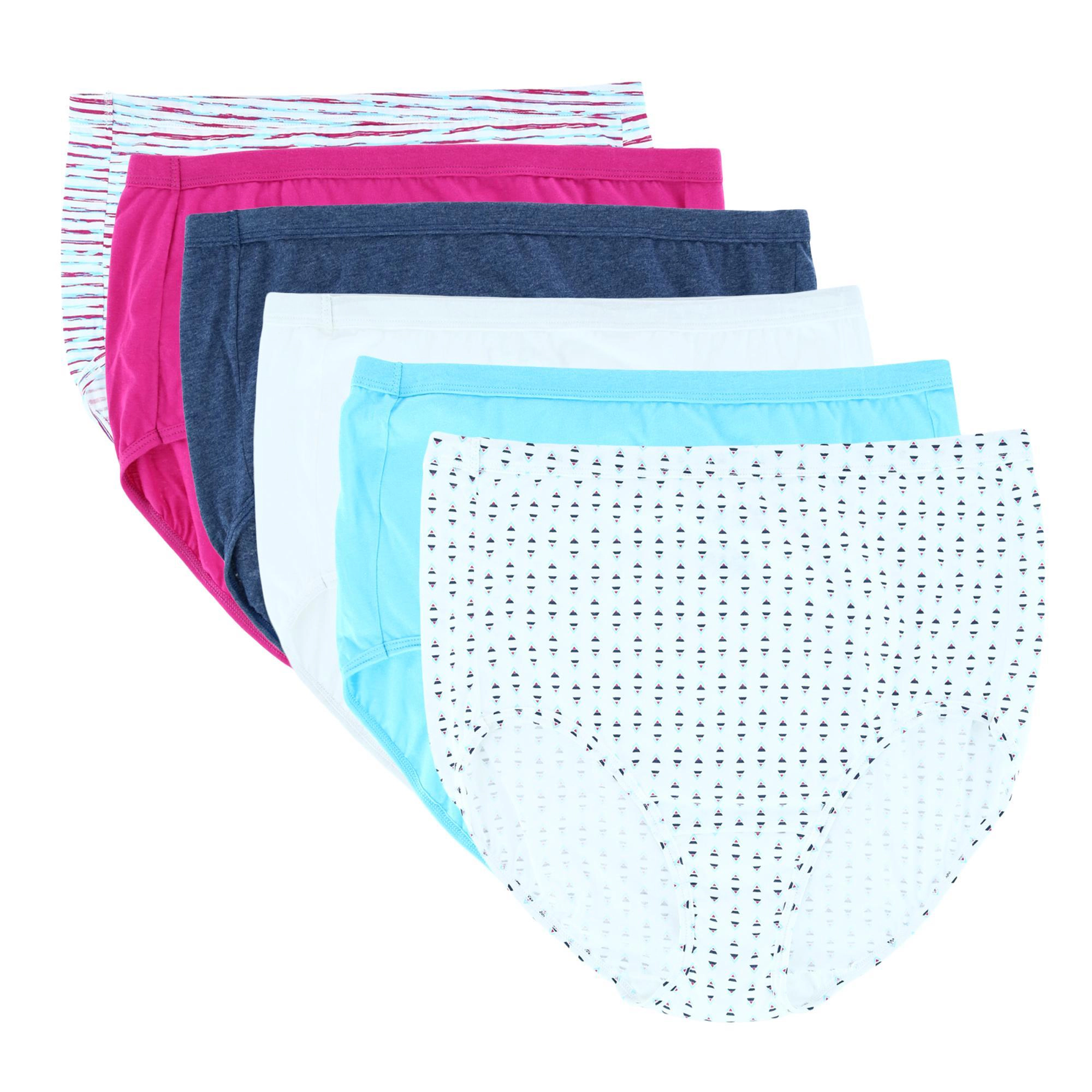 Fruit of the Loom Women's Plus Fit For Me Assorted Brief (6 Pack)