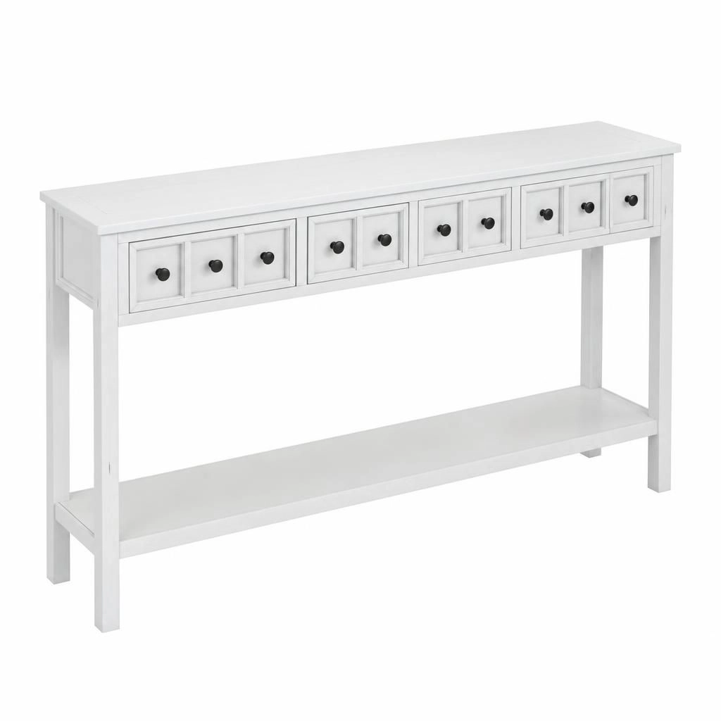 GOODSILO Narrow Solid Wood Long Console Table