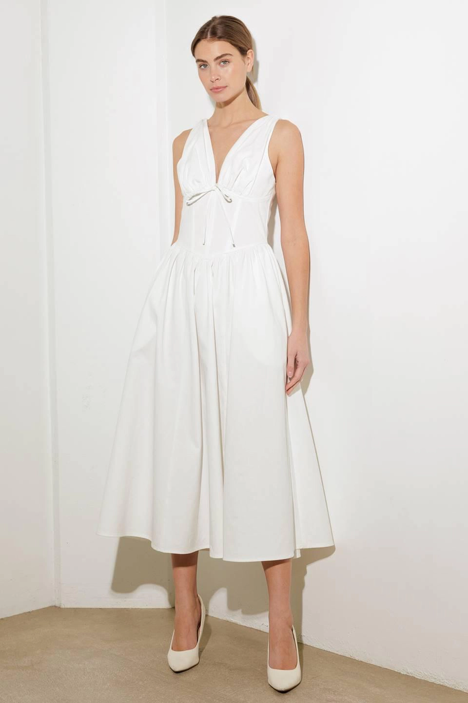 TRUEDAMES Women Fanciful Escapes Woven Midi Dress