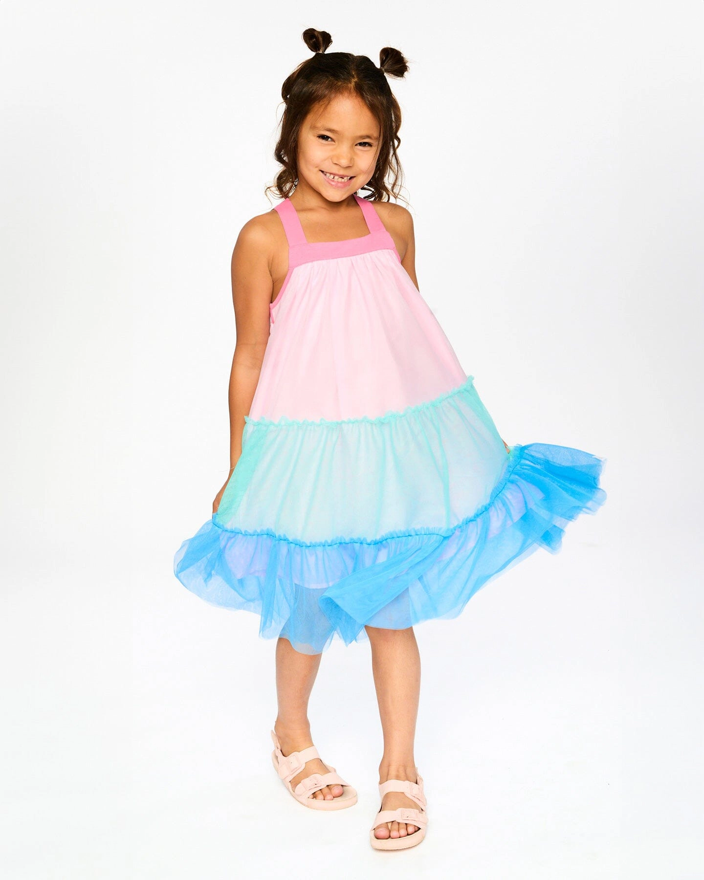 Deux par Girls Mesh Tiered Dress