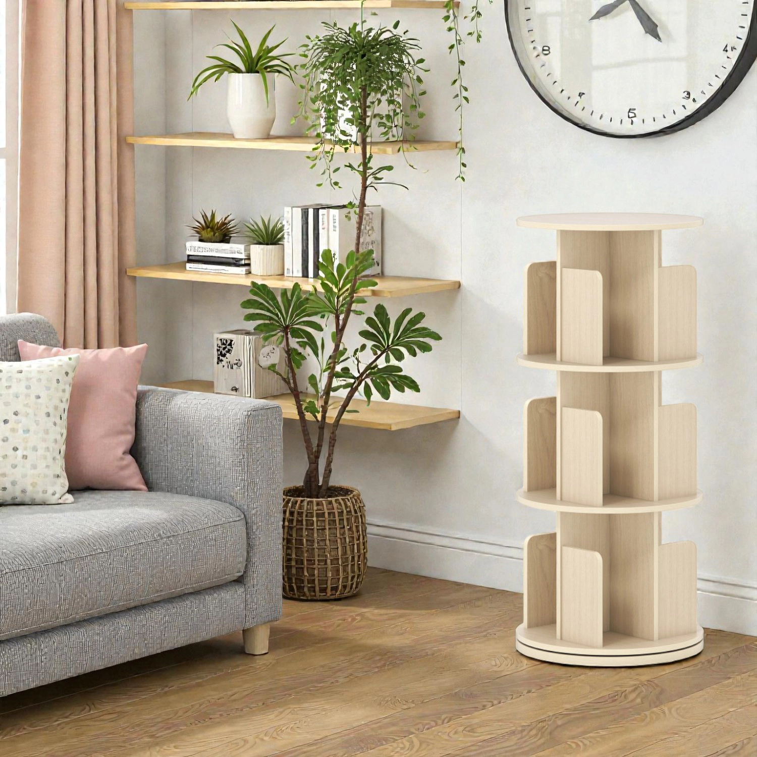 Hivvago Multi-Tier Rotating Bookcase