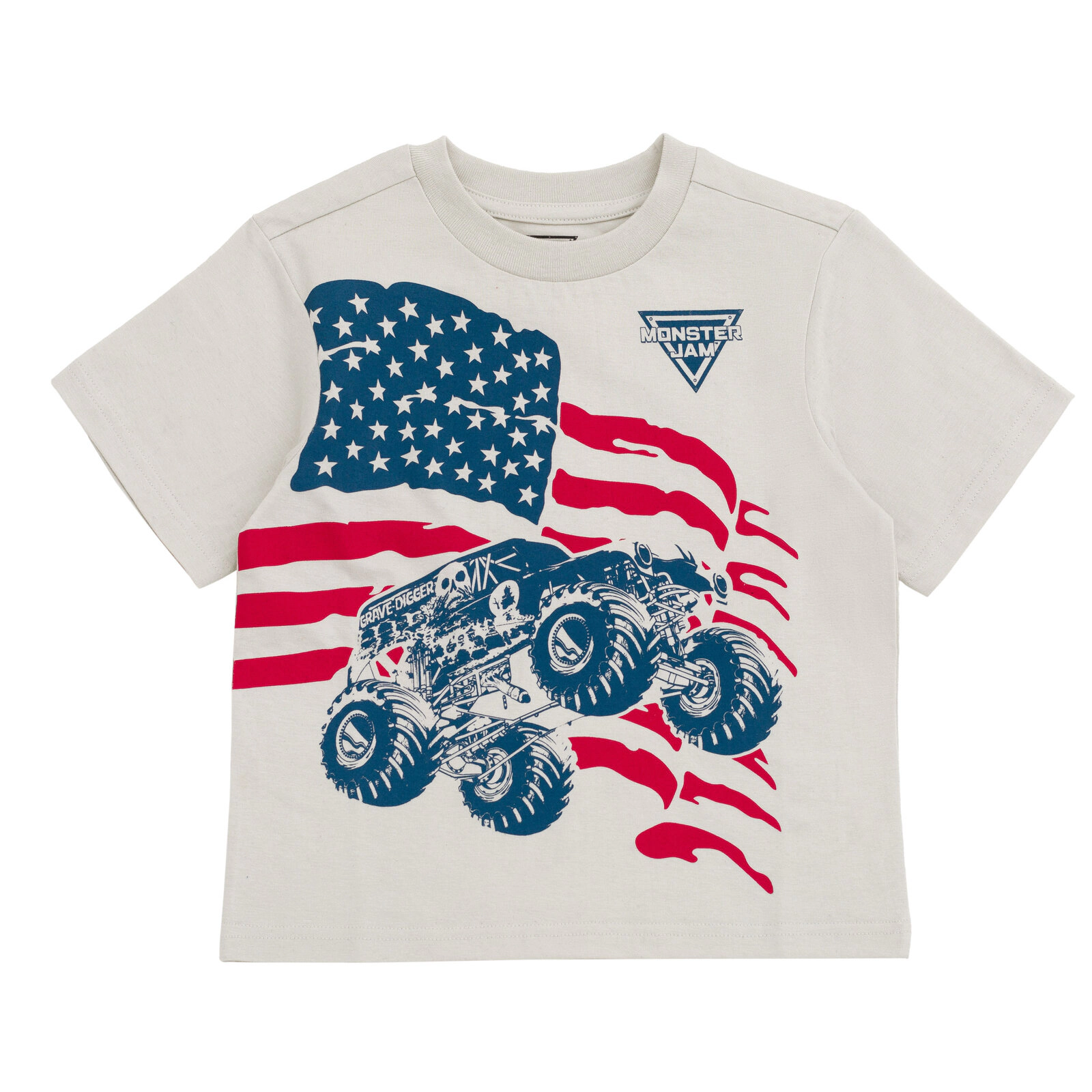 Monster Jam Grave Digger Matching Family Patriotic Short Sleeve T-Shirt