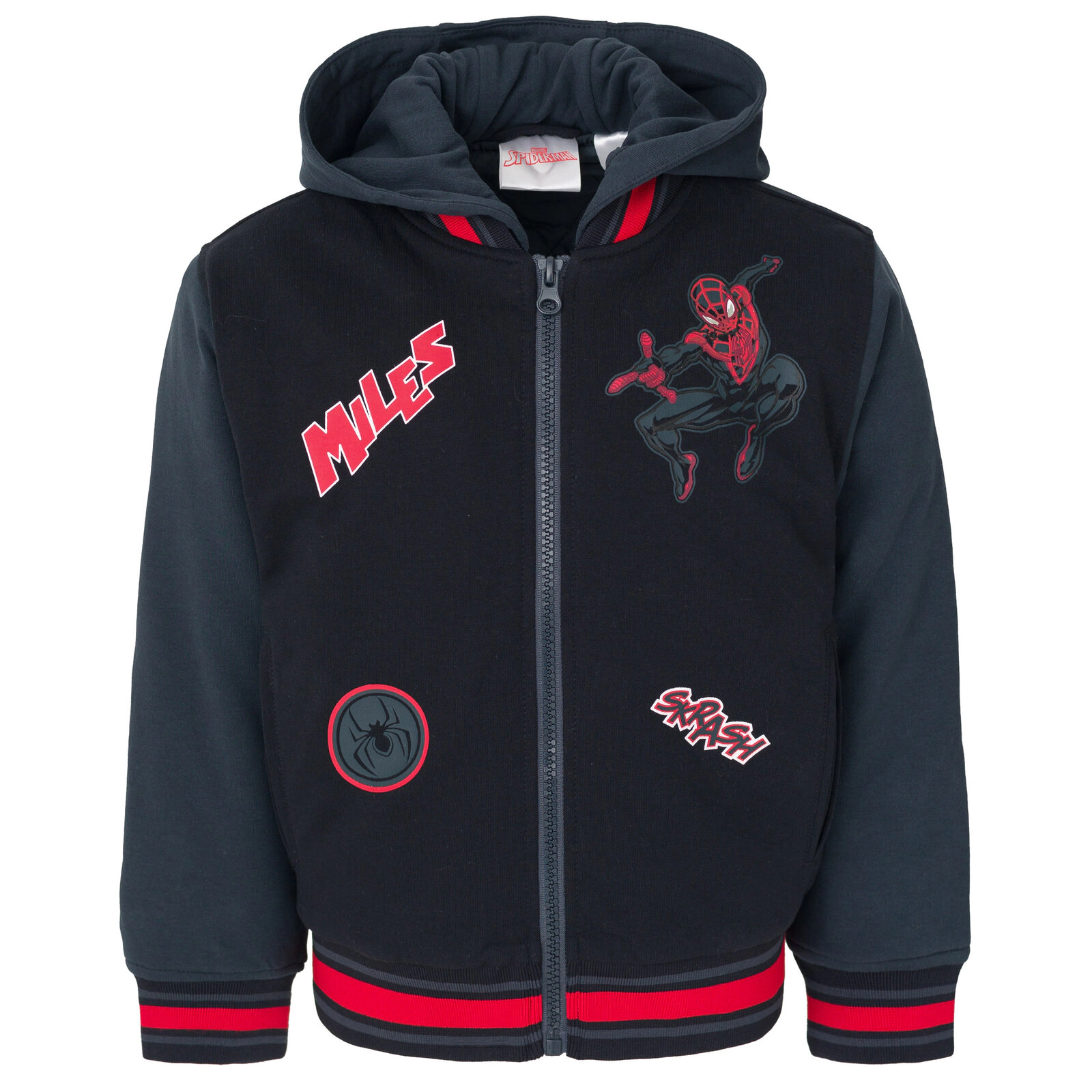 Marvel Spider-Man Boys' Varsity Hooded Bomber Jacket