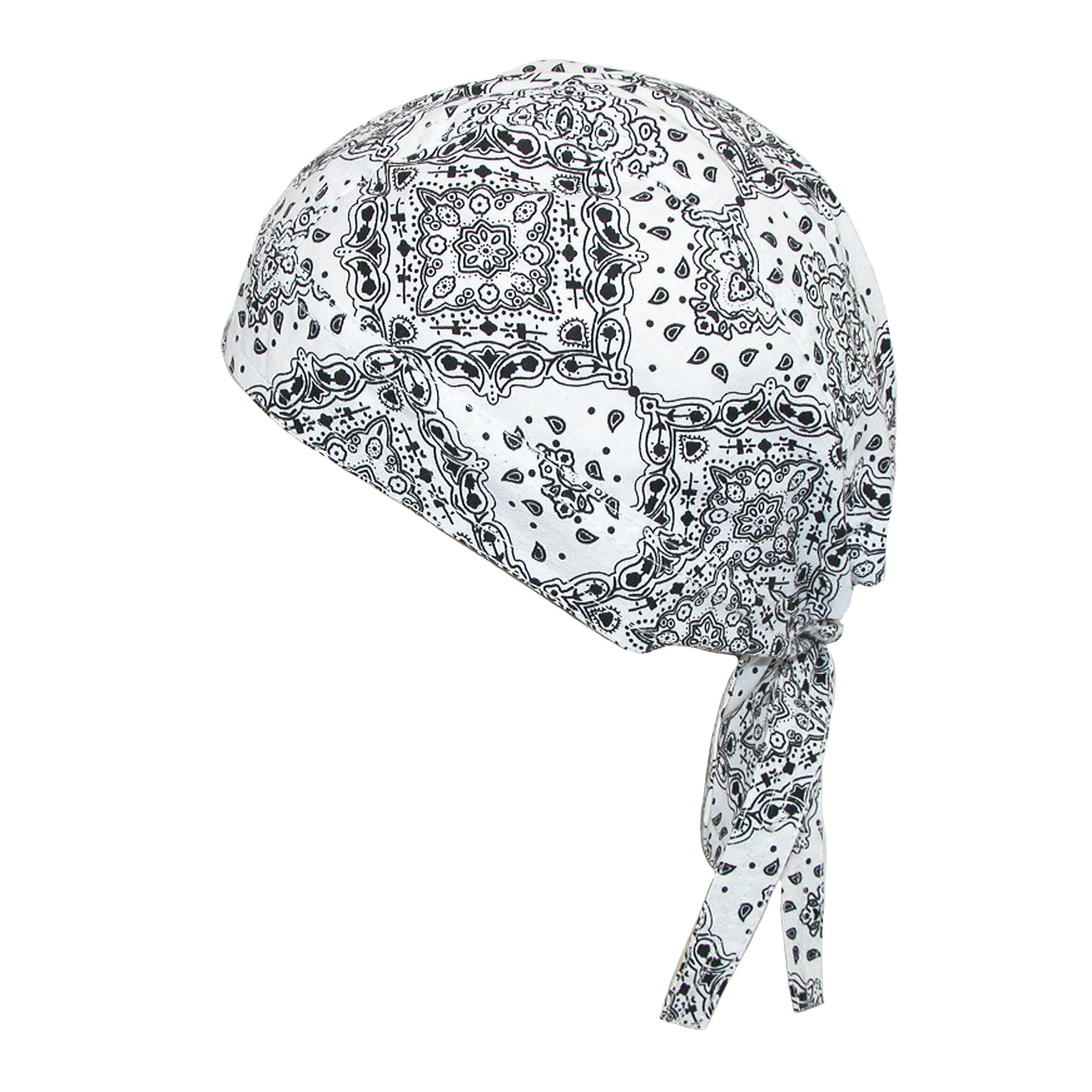 CTM Men's Cotton Unlined Paisley Biker Do Rag Cap