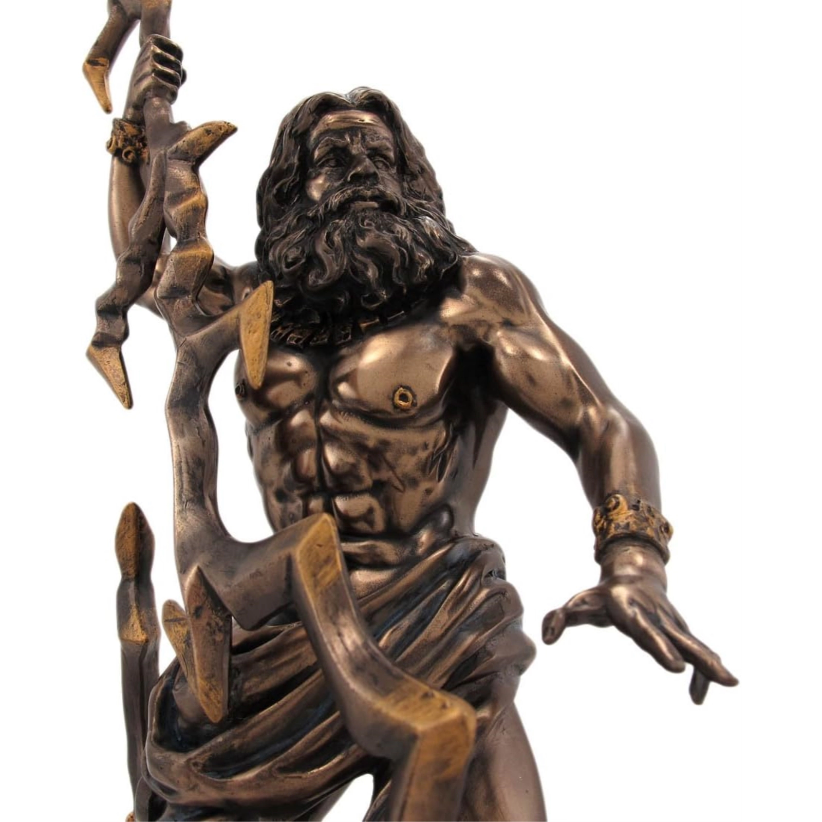 Pacific Giftware Zeus Grecian God Throwing Lightning Bolt Resin Statue Figurine 11 Inch