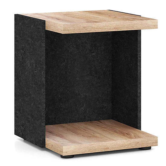 LJG End Table 2-Tier Sofa Side Table with Open Storage Shelf