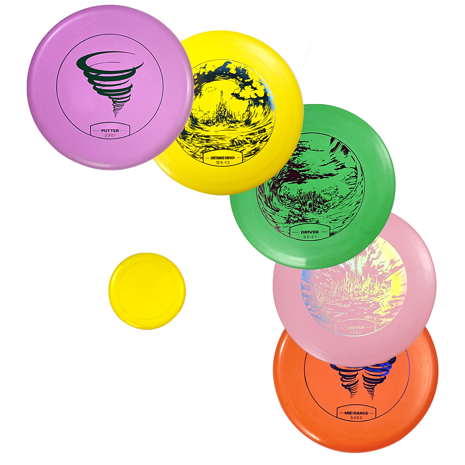 HONGGE Disc Golf Set, Beginners Flying Discs, Disc Golf Starter Set with Putter, Mid-Range, Driver