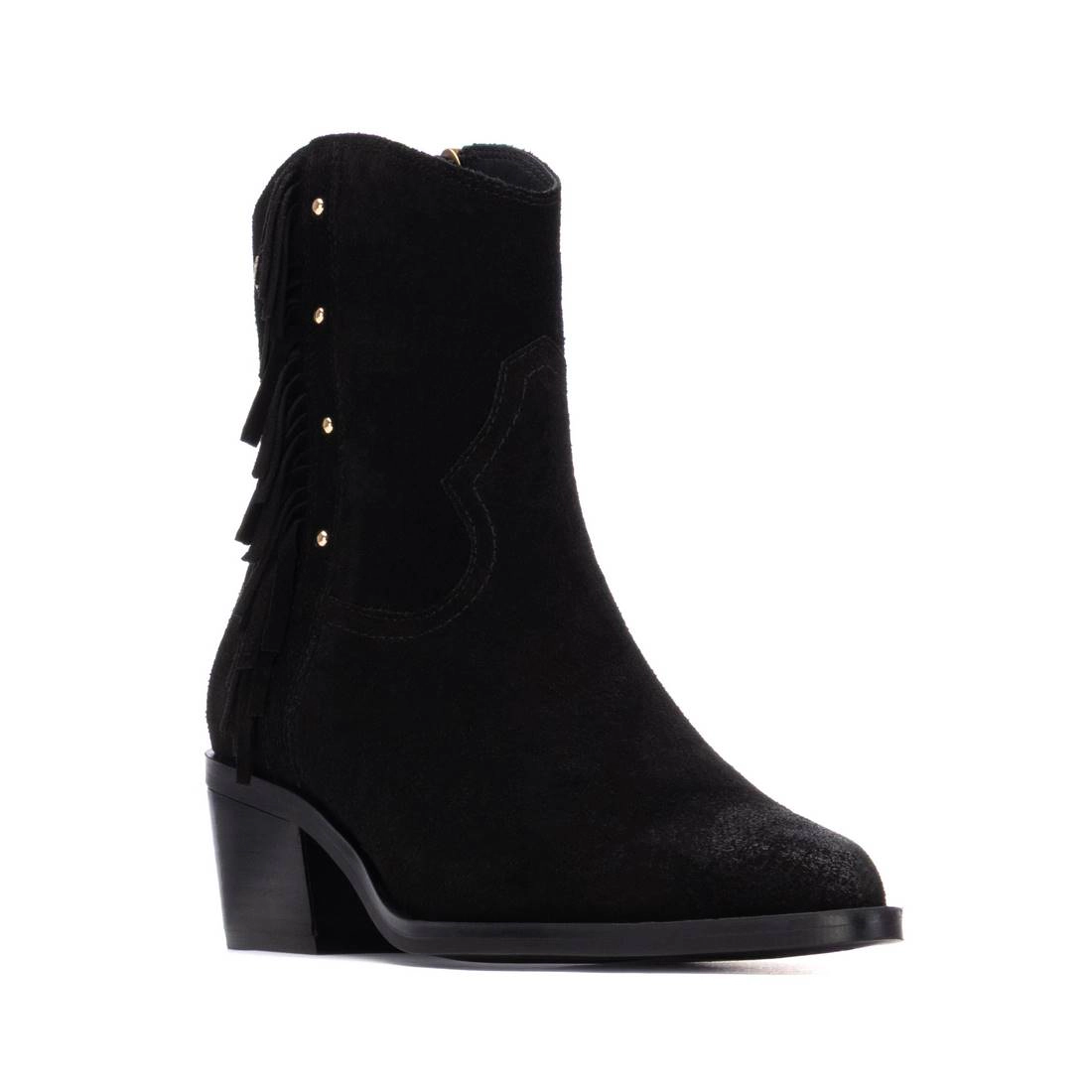Women's Suede Fringe Ankle Booties Carmela Collection By XTI
