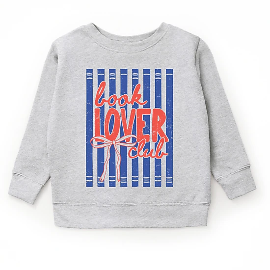The Juniper Shop - Book Lover Club Stripes - Youth Graphic Sweatshirt