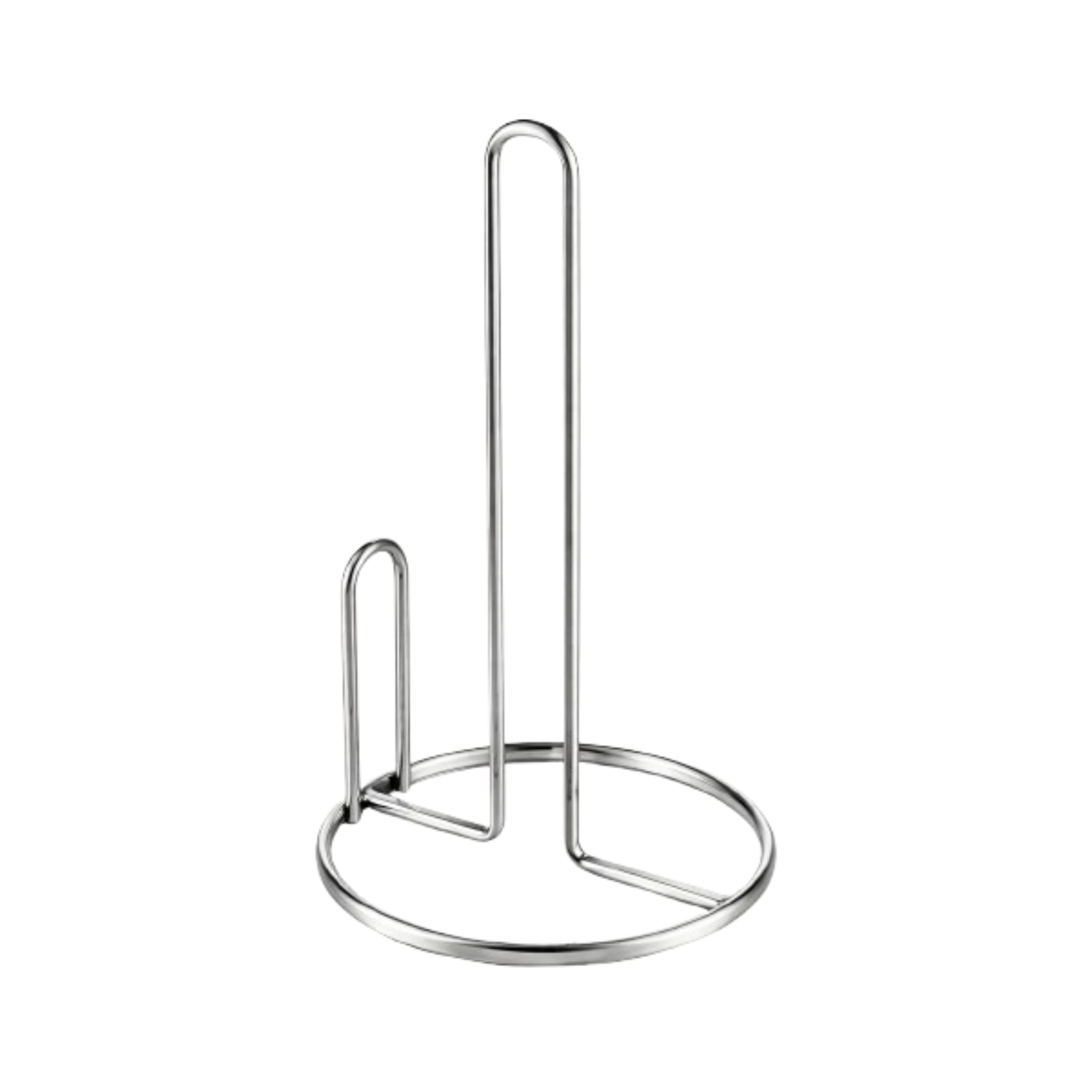 Home Collection Chrome Countertop Paper Towel Holder with Weighted Base Metal Stand