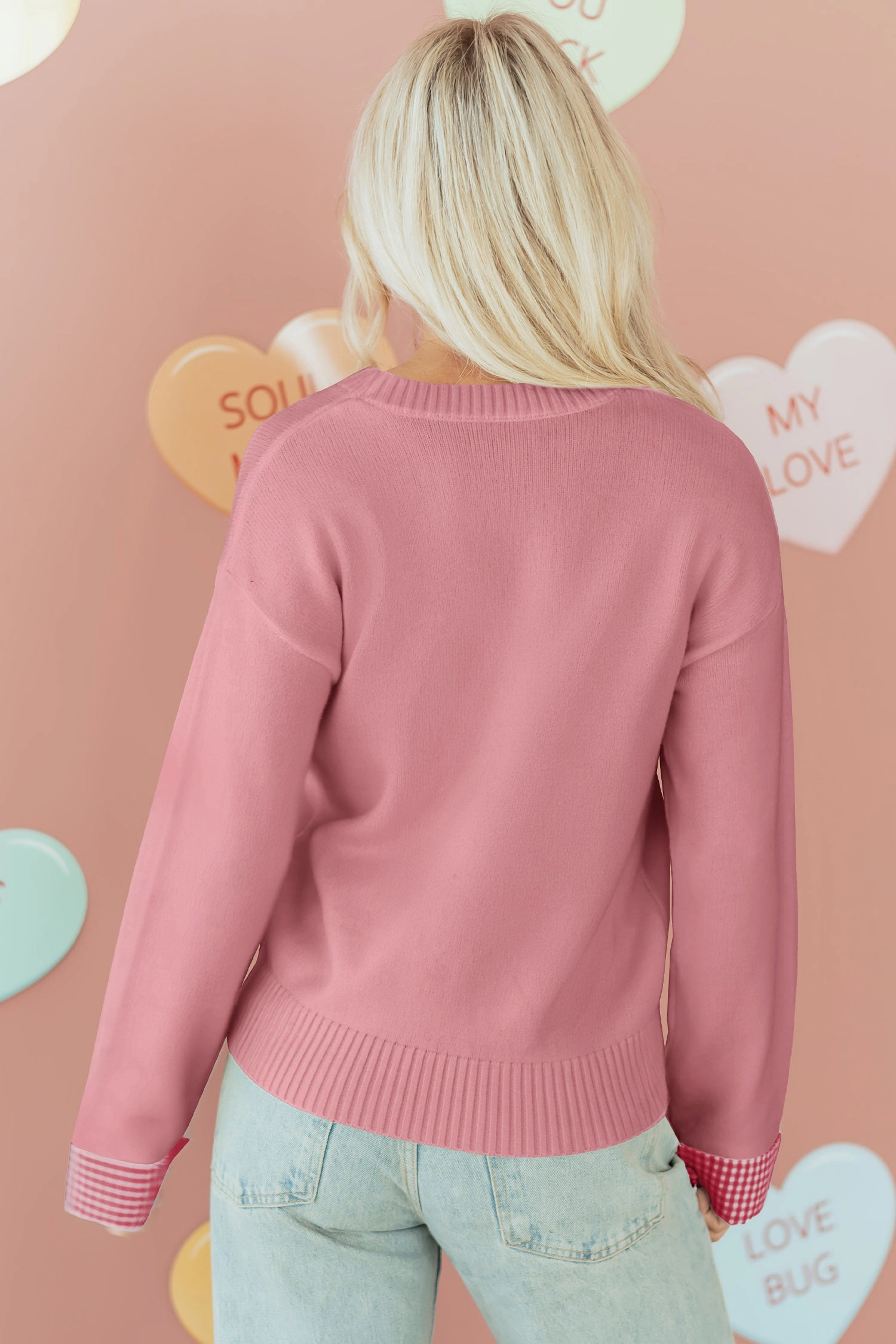 Threaded Pear Women's Goldie Cuffed Drop Shoulder Sweater