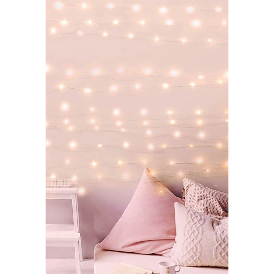 Perfect Holiday 100 LED Silver Copper Fairy Light, Plug in, Christmas ...