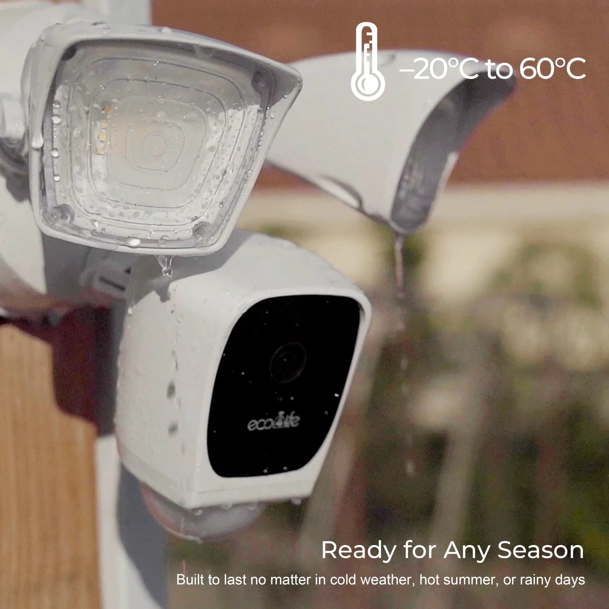 Eco4life 2K HD WiFi Outdoor Surveillance Floodlight Camera