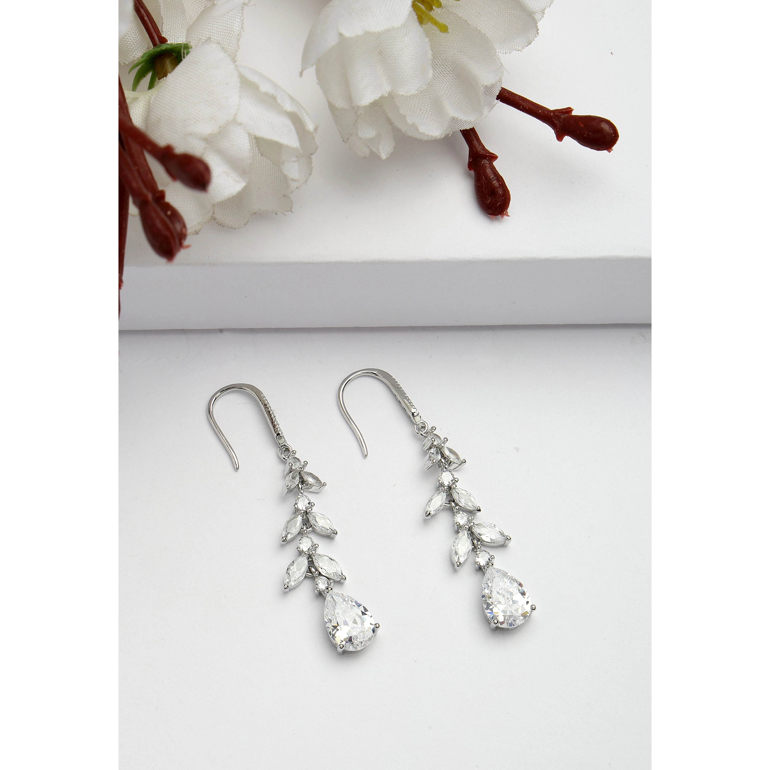 AGP PARIS Womens Diva Collection Classy Petal Drop Earrings
