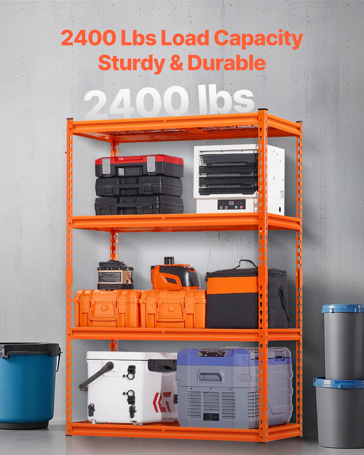 HONGGE Storage Shelves Heavy Duty Garage Shelving Adjustable Metal Shelves for Industrial Shelving Unit Utility Shelf