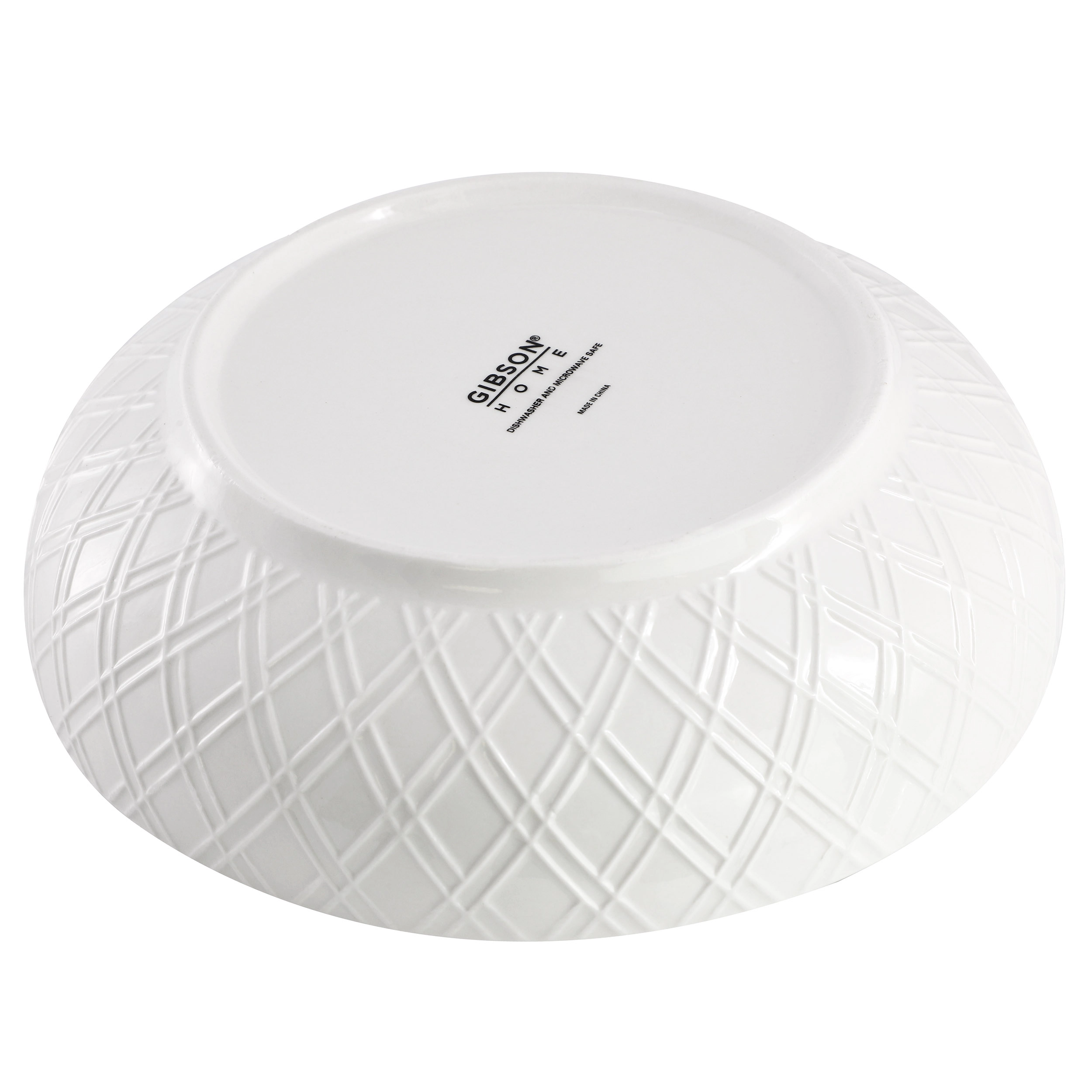 Gibson Home Great Essentials 2 Piece Fine Ceramic 8.2in Dinner Bowl Set in White