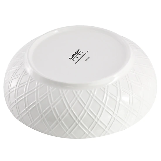 Gibson Home Great Essentials 2 Piece Fine Ceramic 8.2in Dinner Bowl Set in White