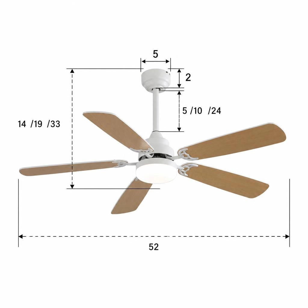 ELEMENT ACE 52 Inch Low Profile Quiet Ceiling Fan